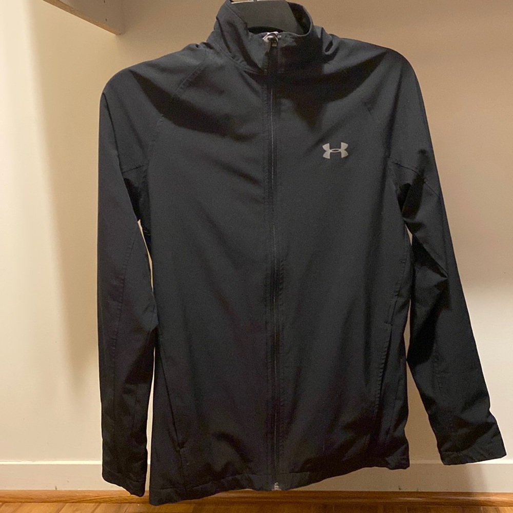 Unisex black under armor full zip jacket